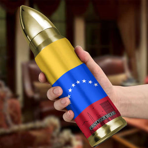 Venezuelan Girl Bullet Tumbler Messy Bun Venezuela Flag Heritage Venezuelan Women Girls TB10 Print Your Wear