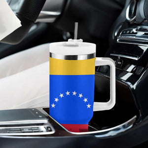 Venezuelan Girl Tumbler With Handle Messy Bun Venezuela Flag Heritage Venezuelan Women Girls TB10 Print Your Wear