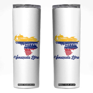 Venezuela Libre Skinny Tumbler Venezuelan Flag TB10 Black Print Your Wear
