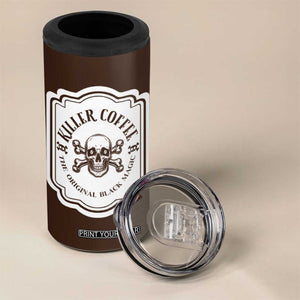 Skull Coffee Lovers Gift 4 in 1 Can Cooler Tumbler Halloween Skeleton Killer TB10 Print Your Wear