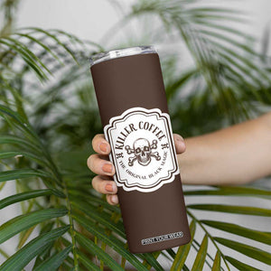Skull Coffee Lovers Gift Skinny Tumbler Halloween Skeleton Killer TB10 Print Your Wear