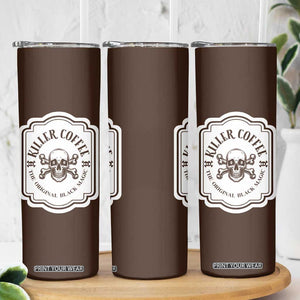 Skull Coffee Lovers Gift Skinny Tumbler Halloween Skeleton Killer TB10 Print Your Wear