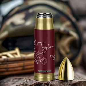 Personalized Wildflower Floral Bullet Tumbler Custom Name Mothers Day Gift From Daughter Son TB10 Print Your Wear