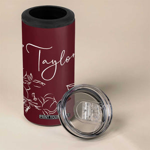Personalized Wildflower Floral 4 in 1 Can Cooler Tumbler Custom Name Mothers Day Gift From Daughter Son TB10 Print Your Wear