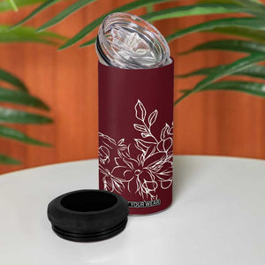 Personalized Wildflower Floral 4 in 1 Can Cooler Tumbler Custom Name Mothers Day Gift From Daughter Son TB10 Print Your Wear