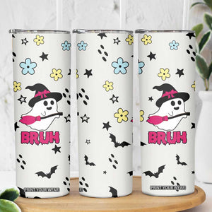Little Ghost Ice Coffee Skinny Tumbler Halloween Boo Spooky Ghost Travel Cup TB10 Print Your Wear