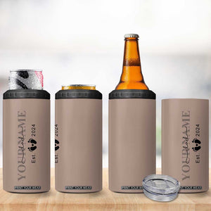 Personalized New Dad 4 in 1 Can Cooler Tumbler Est 2024 Pregnancy Reveal First Time Dad Gift TB10 Print Your Wear