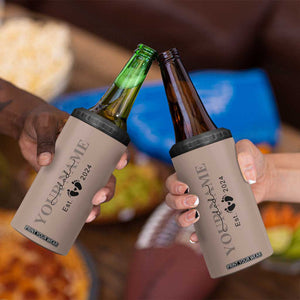 Personalized New Dad 4 in 1 Can Cooler Tumbler Est 2024 Pregnancy Reveal First Time Dad Gift TB10 Print Your Wear
