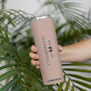 Personalized New Dad Skinny Tumbler Est 2024 Pregnancy Reveal First Time Dad Gift TB10 Print Your Wear