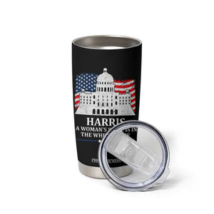 Kamala Harris 2024 A Woman's Place is in The White House Tumbler Cup President Feminist American Flag TB10 Print Your Wear