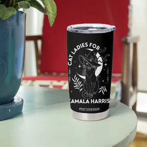 Cat Ladies for Kamala Harris 2024 Tumbler Cup Halloween Witchy Vibes TB10 Print Your Wear