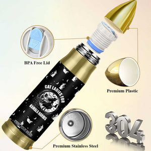 Halloween Harris 2024 Funny Bullet Tumbler Cat Lady, Ladies for Kamala Madam President Witchy Vibes TB10 Print Your Wear