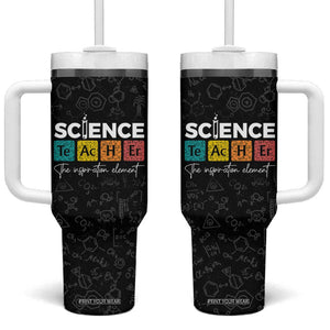 Science Teacher Tumbler With Handle The Inspiration Element Periodic Table TB10 One Size: 40 oz Black Print Your Wear