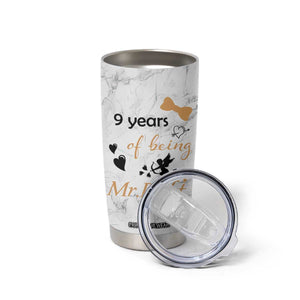 9 Year Anniversary Gift Tumbler Cup 9 Years Being Mr Right Wedding Gifts For Him TB10 Print Your Wear
