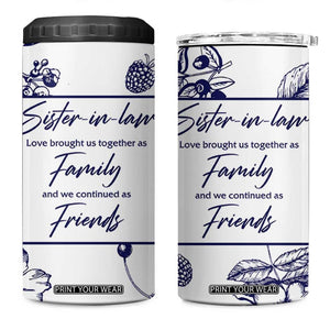 Sister in Law Gifts from Sister 4 in 1 Can Cooler Tumbler Bridal Shower Wedding Gifts For Future SIL TB10 One Size: 16 oz White Print Your Wear
