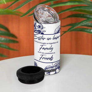 Sister in Law Gifts from Sister 4 in 1 Can Cooler Tumbler Bridal Shower Wedding Gifts For Future SIL TB10 Print Your Wear