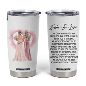 Sister in Law Gifts Tumbler Cup Sis Engagement Wedding Gift TB10 White Print Your Wear