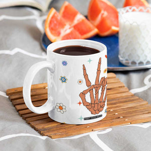 Sister Gift Coffee Mug Being My Sister Is The Only Gift You Need Sarcastic Groovy Flowers TB10 Print Your Wear