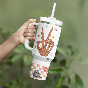 Sister Gift Tumbler With Handle Being My Sister Is The Only Gift You Need Sarcastic Groovy Flowers TB10 Print Your Wear