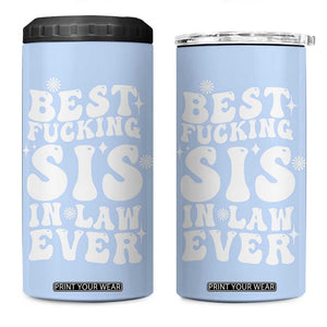 Sister in Law Gifts 4 in 1 Can Cooler Tumbler Best Fcking Sis In Law Ever TB10 One Size: 16 oz Blue Print Your Wear
