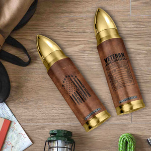 Veteran Gifts Bullet Tumbler Veterans Army Navy Air Force Marine Corps TB10 Print Your Wear