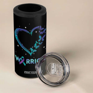 Suicide Prevention Awareness 4 in 1 Can Cooler Tumbler Teal Purple Ribbon Semicolon Stay Tomorrow Needs You Warrior TB10 Print Your Wear
