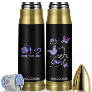 Suicide Prevention Awareness Bullet Tumbler Choose To Keep Going TB10 Black Print Your Wear