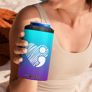 Suicide Prevention Awareness 4 in 1 Can Cooler Tumbler Teal Purple Ribbon Stay World Needs You Call 988 Mental Health Groovy TB10 Print Your Wear