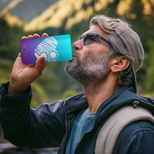 Suicide Prevention Awareness 4 in 1 Can Cooler Tumbler Teal Purple Ribbon Stay World Needs You Call 988 Mental Health Groovy TB10 Print Your Wear