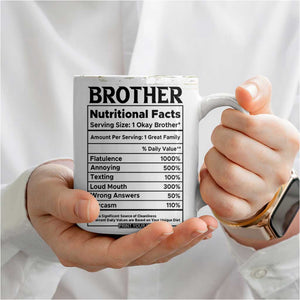 Funny Brother Gifts Coffee Mug I Smile Because You Are My Brothers Camo TB10 Print Your Wear