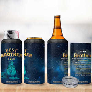 Best Brother Ever 4 in 1 Can Cooler Tumbler Brothers Adult Big Brother Gifts Lion TB10 Print Your Wear