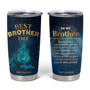 Best Brother Ever Tumbler Cup Brothers Adult Big Brother Gifts Lion TB10 Navy Print Your Wear
