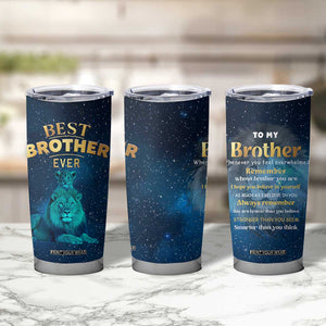 Best Brother Ever Tumbler Cup Brothers Adult Big Brother Gifts Lion TB10 Print Your Wear
