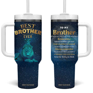 Best Brother Ever Tumbler With Handle Brothers Adult Big Brother Gifts Lion TB10 One Size: 40 oz Navy Print Your Wear