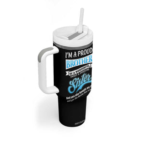 Funny Brother Gifts From Sister Tumbler With Handle Im A Proud Brother TB10 Print Your Wear