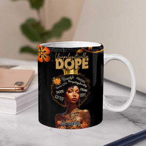 Afro Woman Coffee Mug Black Women Unapologetically Dope Juneteenth Black History Afican Roots TB10 Print Your Wear