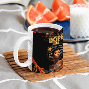 Afro Woman Coffee Mug Black Women Unapologetically Dope Juneteenth Black History Afican Roots TB10 Print Your Wear