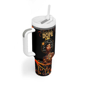 Afro Woman Tumbler With Handle Black Women Unapologetically Dope Juneteenth Black History Afican Roots TB10 Print Your Wear