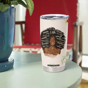 Christian Gifts for Black Women Tumbler Cup Sunflower African American Afro Black Girl Encouragement Religious Gift TB10 Print Your Wear