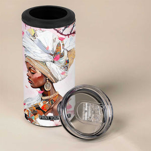 African American Gifts For Women 4 in 1 Can Cooler Tumbler Cherry Blossom Flowers Bible Verse Religious Gifts For Afro Women TB10 Print Your Wear