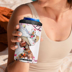 African American Gifts For Women 4 in 1 Can Cooler Tumbler Cherry Blossom Flowers Bible Verse Religious Gifts For Afro Women TB10 Print Your Wear
