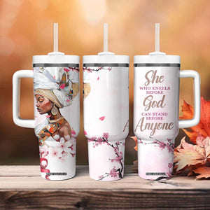 African American Gifts For Women Tumbler With Handle Cherry Blossom Flowers Bible Verse Religious Gifts For Afro Women TB10 Print Your Wear
