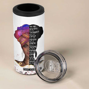 Christian Gifts For Afro Women 4 in 1 Can Cooler Tumbler You Are Bible Verse Religious Gifts Leopard TB10 Print Your Wear