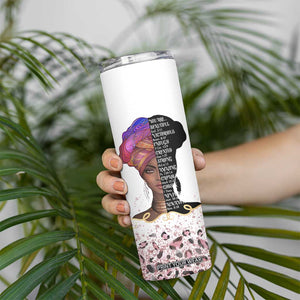 Christian Gifts For Afro Women Skinny Tumbler You Are Bible Verse Religious Gifts Leopard TB10 Print Your Wear