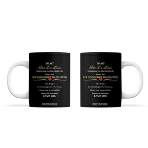 Son In Law Gifts Coffee Mug Future SIL Wedding Gift From Mother In Law MIL TB10 Black Print Your Wear