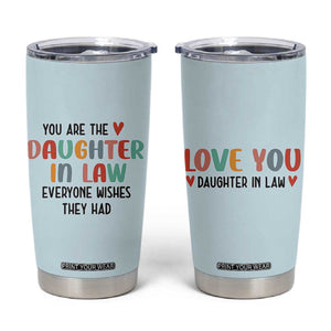 Love Gifts For Daughter In Law Tumbler Cup Wedding Day Gift From Mother In Law TB10 Blue Print Your Wear
