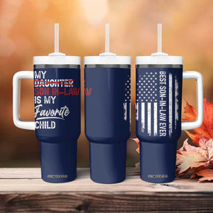 My Son In Law Is My Favorite Child Tumbler With Handle Funny Gift For Mother-in-Law Father-in-Law USA Flag TB10 Print Your Wear