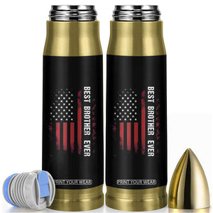 Best Brother Ever Bullet Tumbler Retro US Flag Gifts From Sisters Siblings TB10 Black Print Your Wear