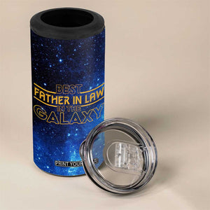 Father-In-Law Gifts 4 in 1 Can Cooler Tumbler Best Father In Law In The Galaxy TB10 Print Your Wear