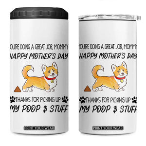 Dog Mom Gifts 4 in 1 Can Cooler Tumbler Thanks For Picking Up My Poop Funny Mothers Day Gift For Dog Lovers TB10 One Size: 16 oz White Print Your Wear